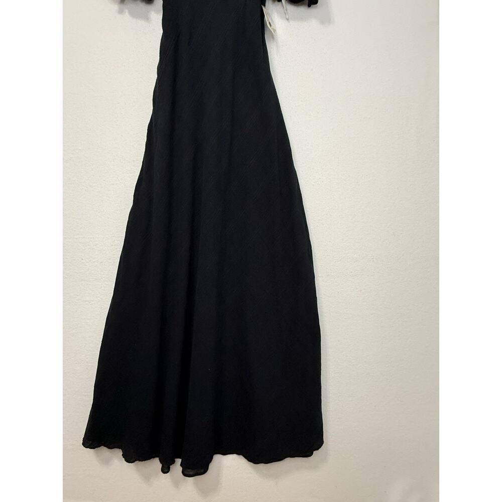 Free People Endless Summer Crochet Ruffle Maxi Dress Festival Boho Flowy Size L - Picture 4 of 8
